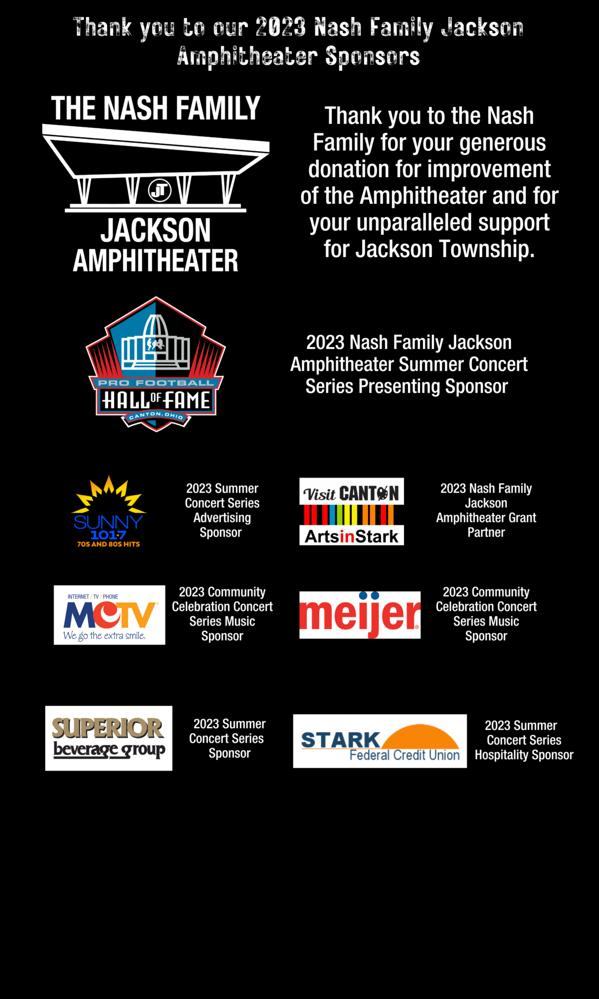 2023 NFJA Summer Concert Series Sponsors 06302023 2023 NFJA Summer Concert Series Sponsors 06302023